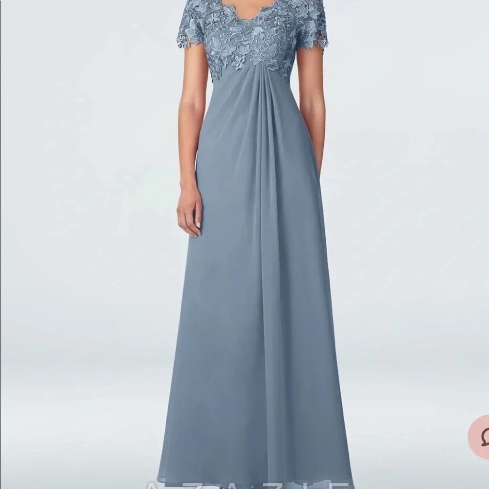 Azazie Size 24 Dusty Blue Gown Dress MOB MOG Angelou Style